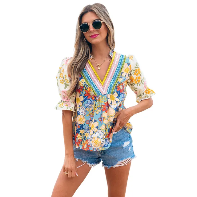 Chiffon Casual All matching Printed Top For Women Lc25129482P22 Xl - Shop at LoveMi