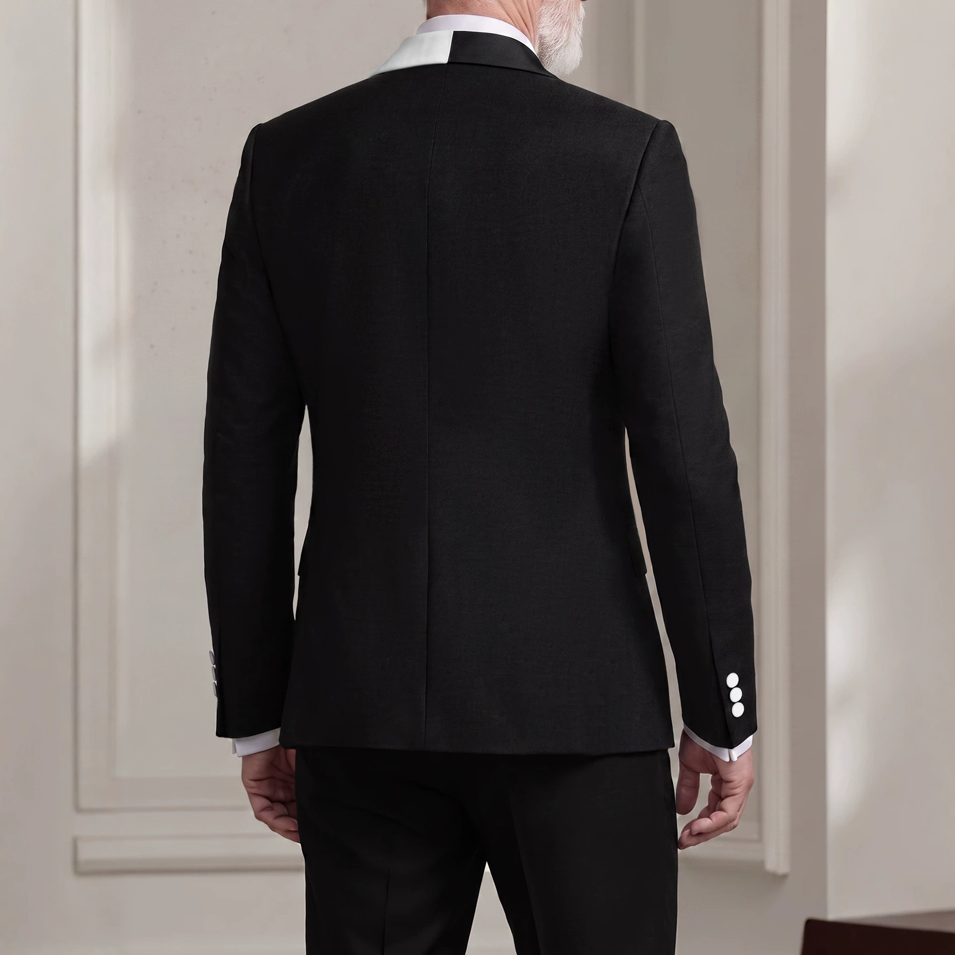 Mens Fashion Design Color-blocked Suit Jacket