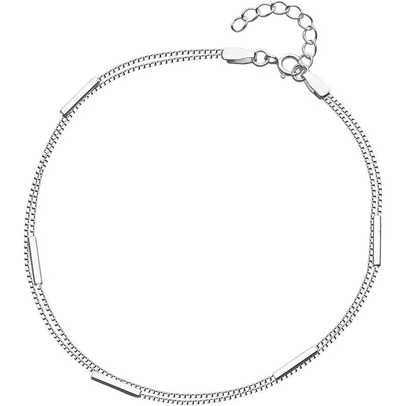 Mori Artistic Double-circle Anklet Ornament Women (S925
