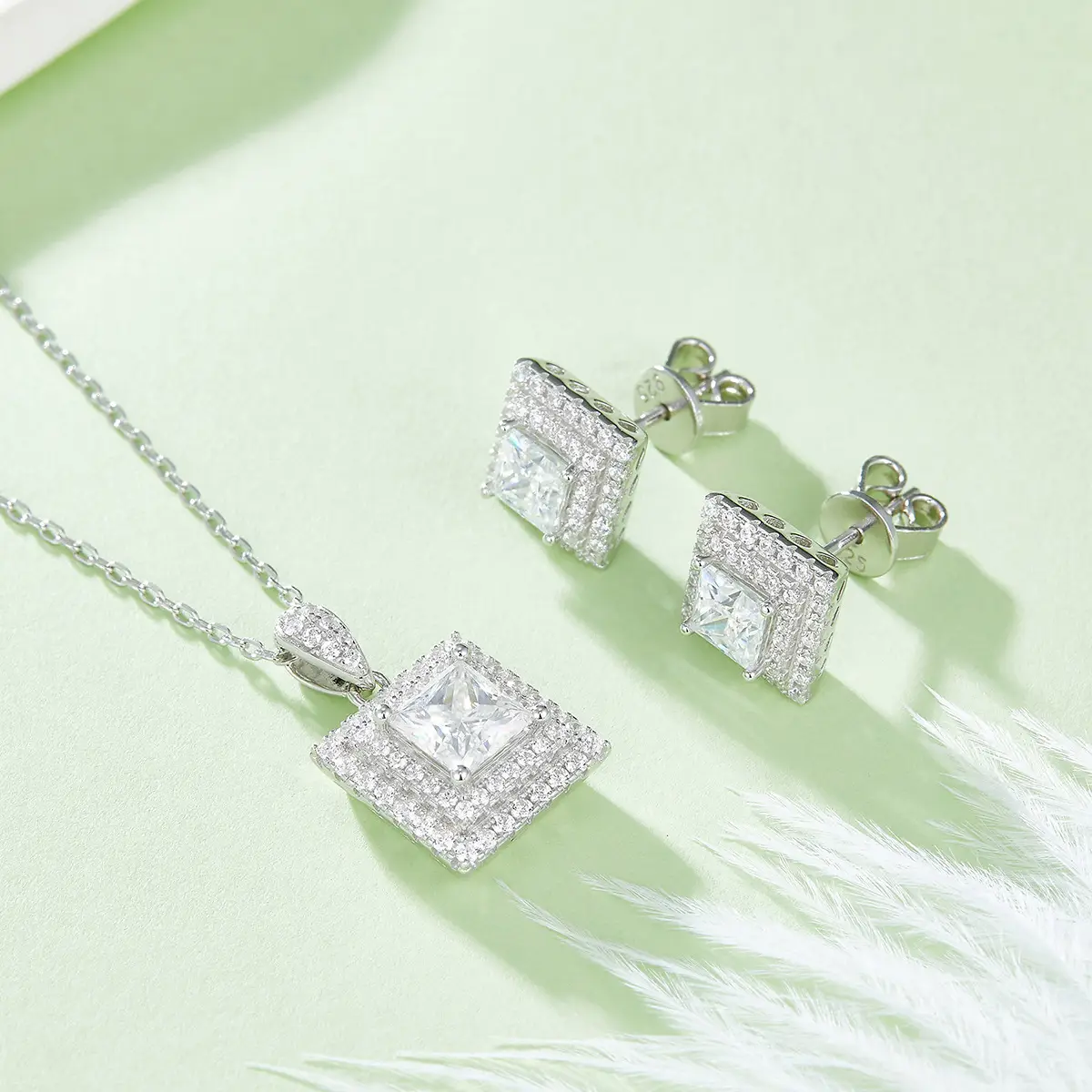 Luxury S925 Sterling Silver Jewelry Suit