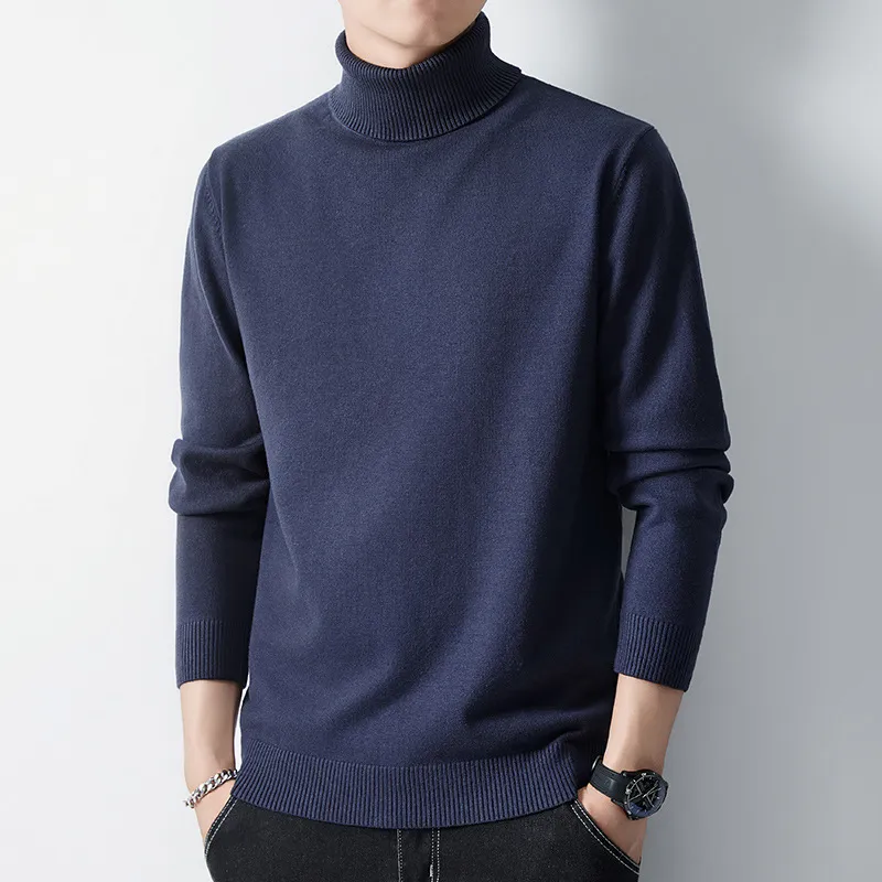 Turtleneck Sweater Boy's Undershirt Autumn And Winter Inner Wear - Sapphire Blue