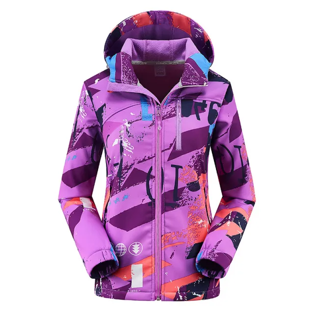 Autumn Couple Outdoor Casual Hooded Jacket Color Matching Women'S Purple - Shop at LoveMi