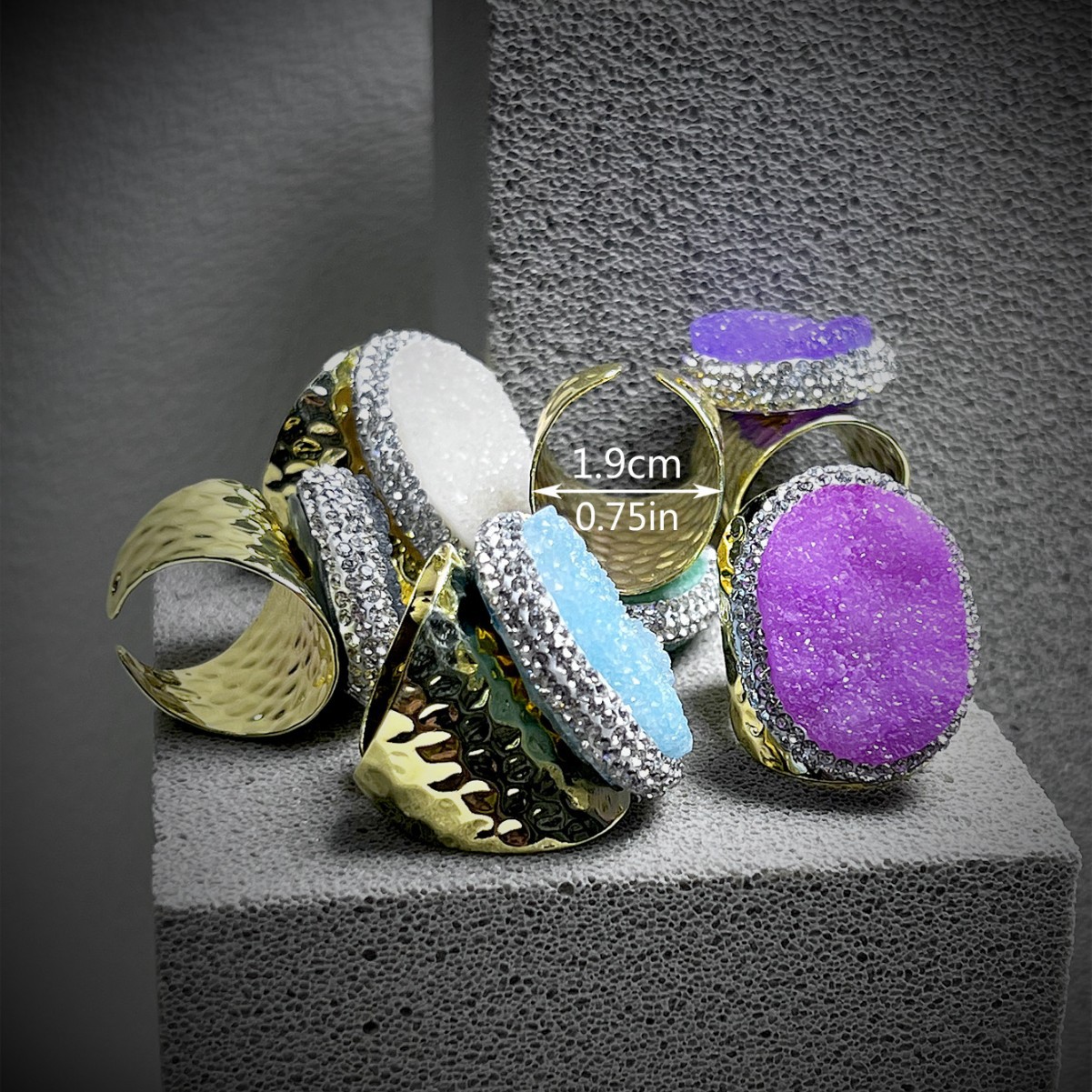 Antique Bronze Adjustable Statement Wide Ring