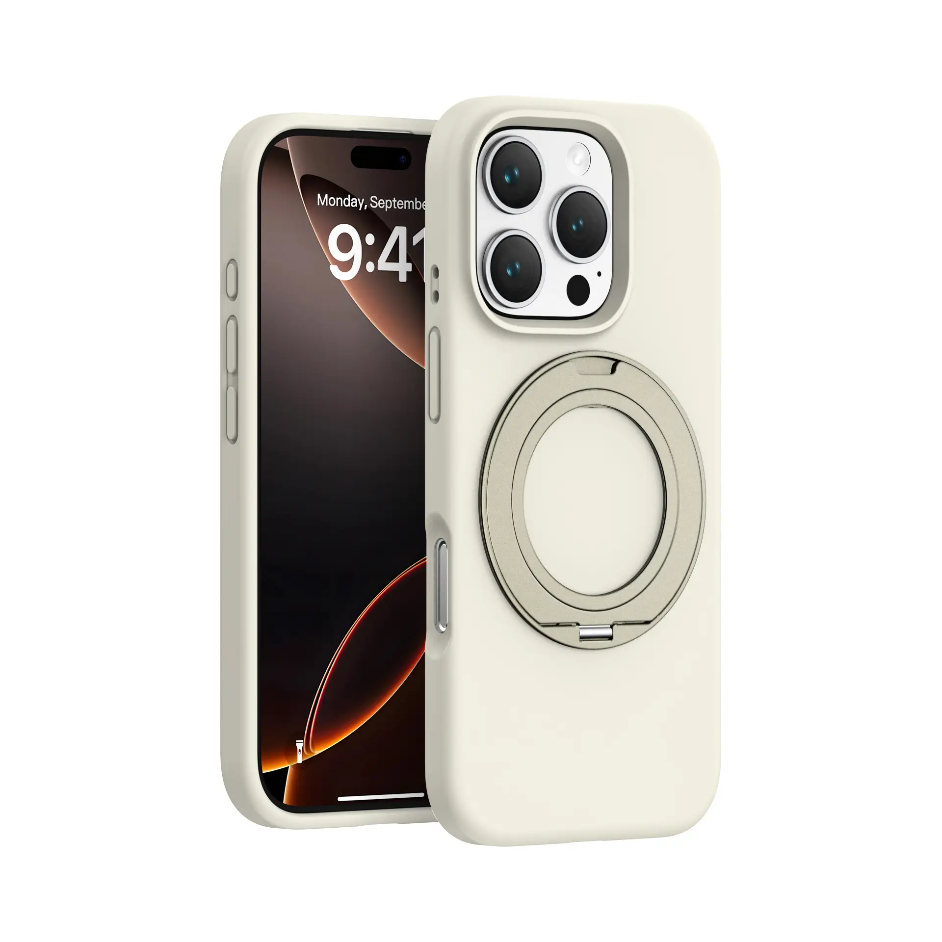 Liquid Silicone Magnetic Rotating Stand Phone Case