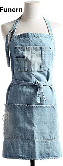 Washable 100 Cotton Work Apron Bib And Waist Coversoft To The Touch