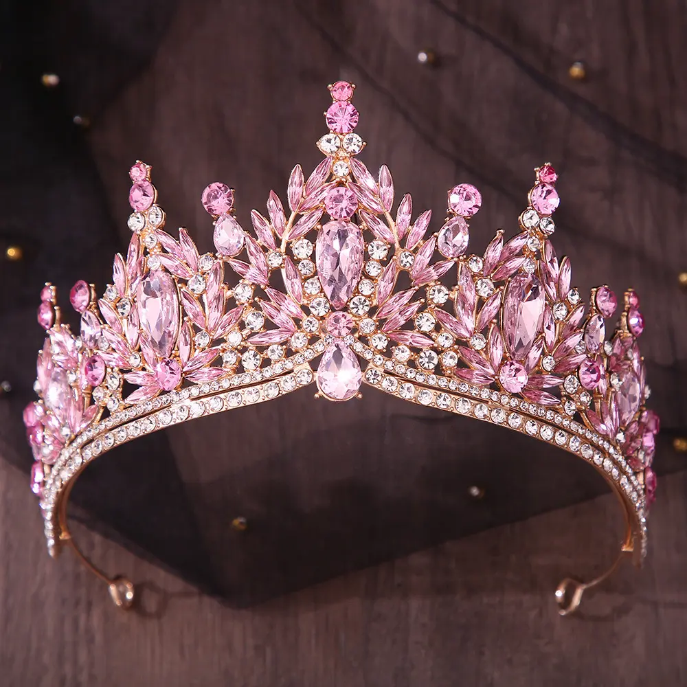 Bridal Crown Crystal Leaf Headpiece