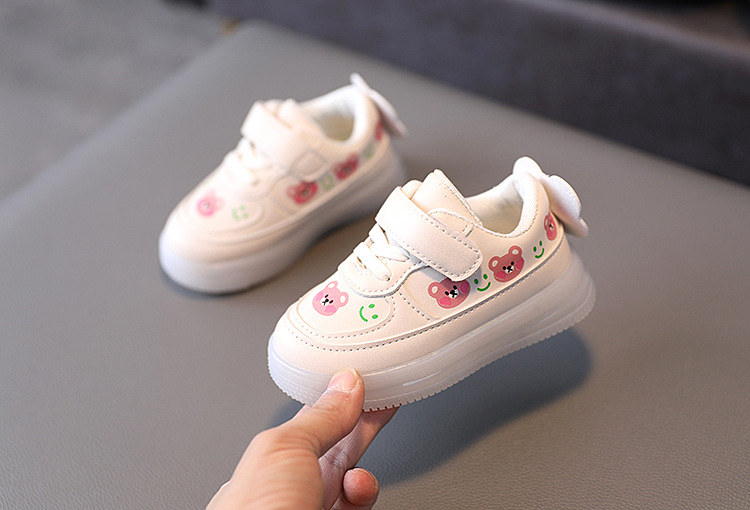 Title 5, Baby soft-soled white shoes for children, comfo...