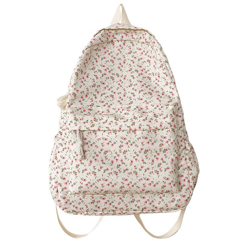 Preppy-style Floral-print Backpack 2