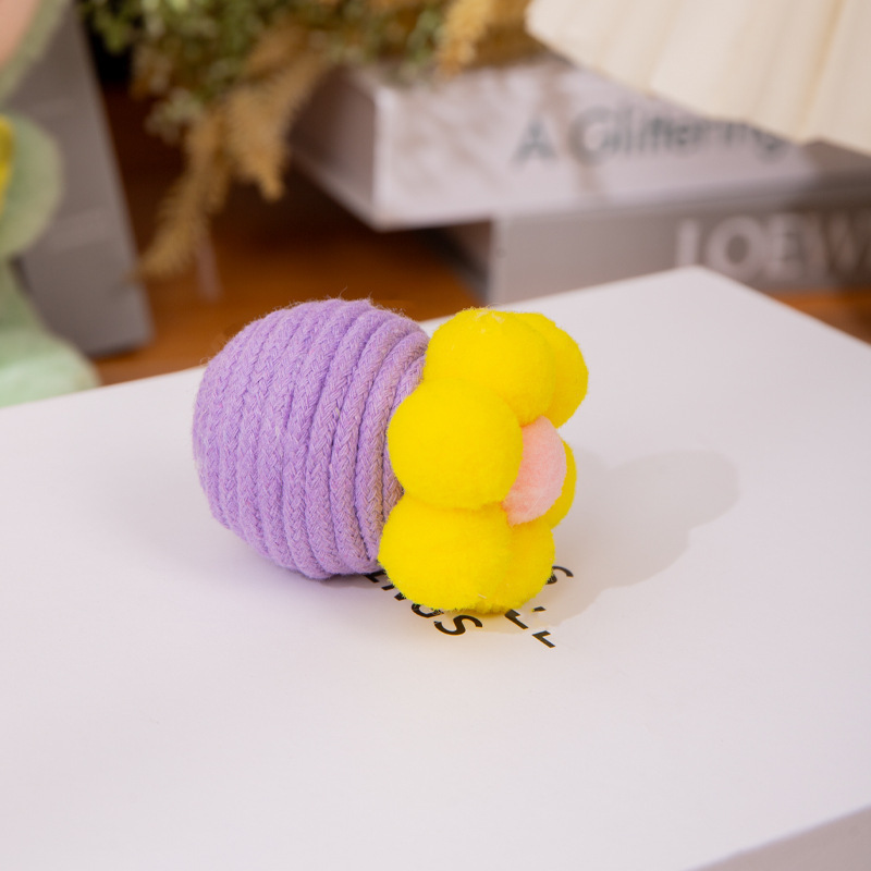 Cat Flower Cotton Rope For Self-amusementperfect For Teeth And Claw Grinding