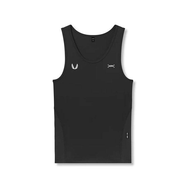 Summer American-style Youth Milk Silk Sports Mens Quick-Dry, High-Stretch Sleeveless Tank Top