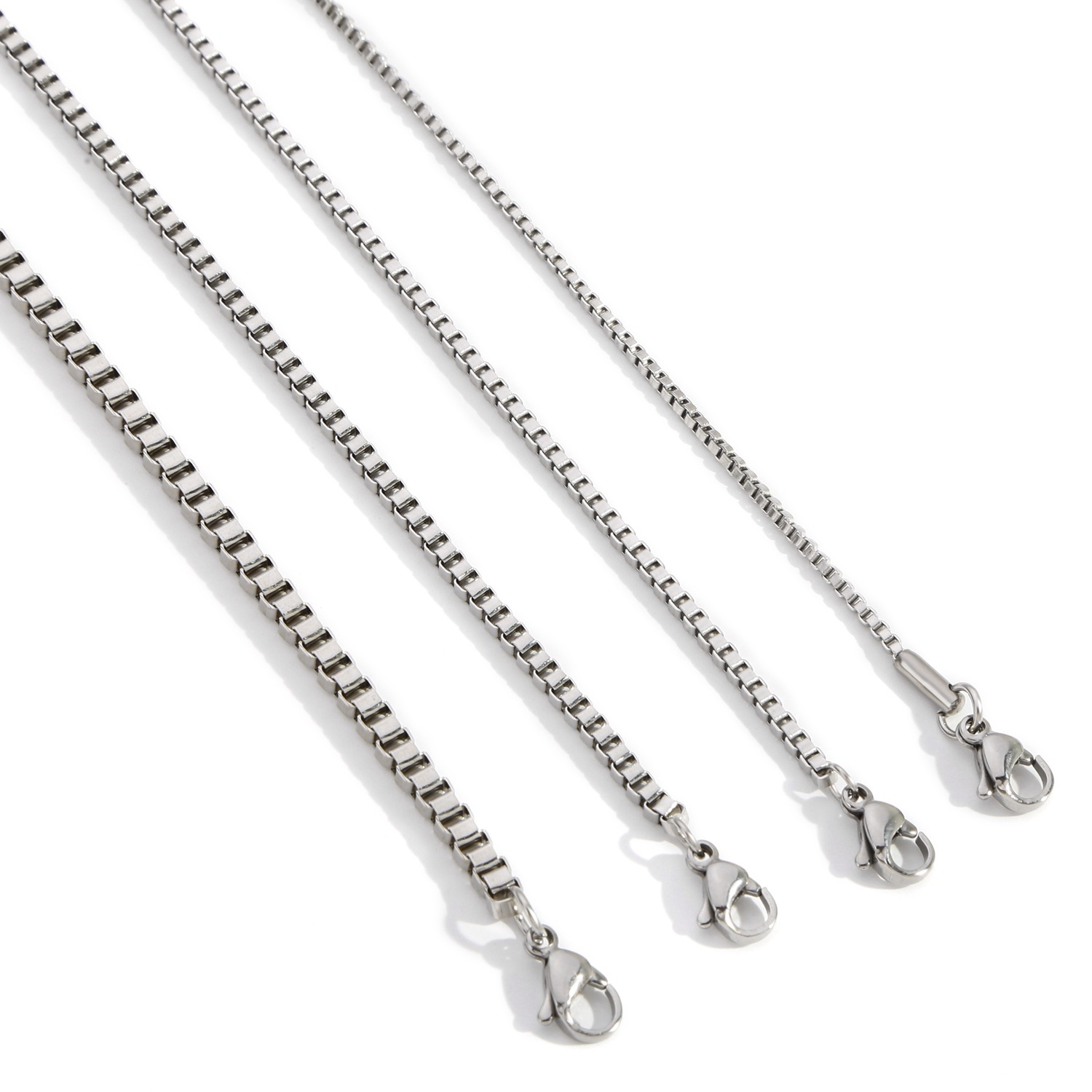 Stainless Steel Ornament Accessories Square Box Chain