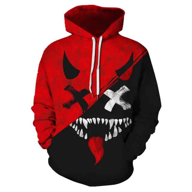 Men's Casual All match 3D Digital Printed Hoodie A68H Kqc Fww0805A54 3Xl - Shop at LoveMi