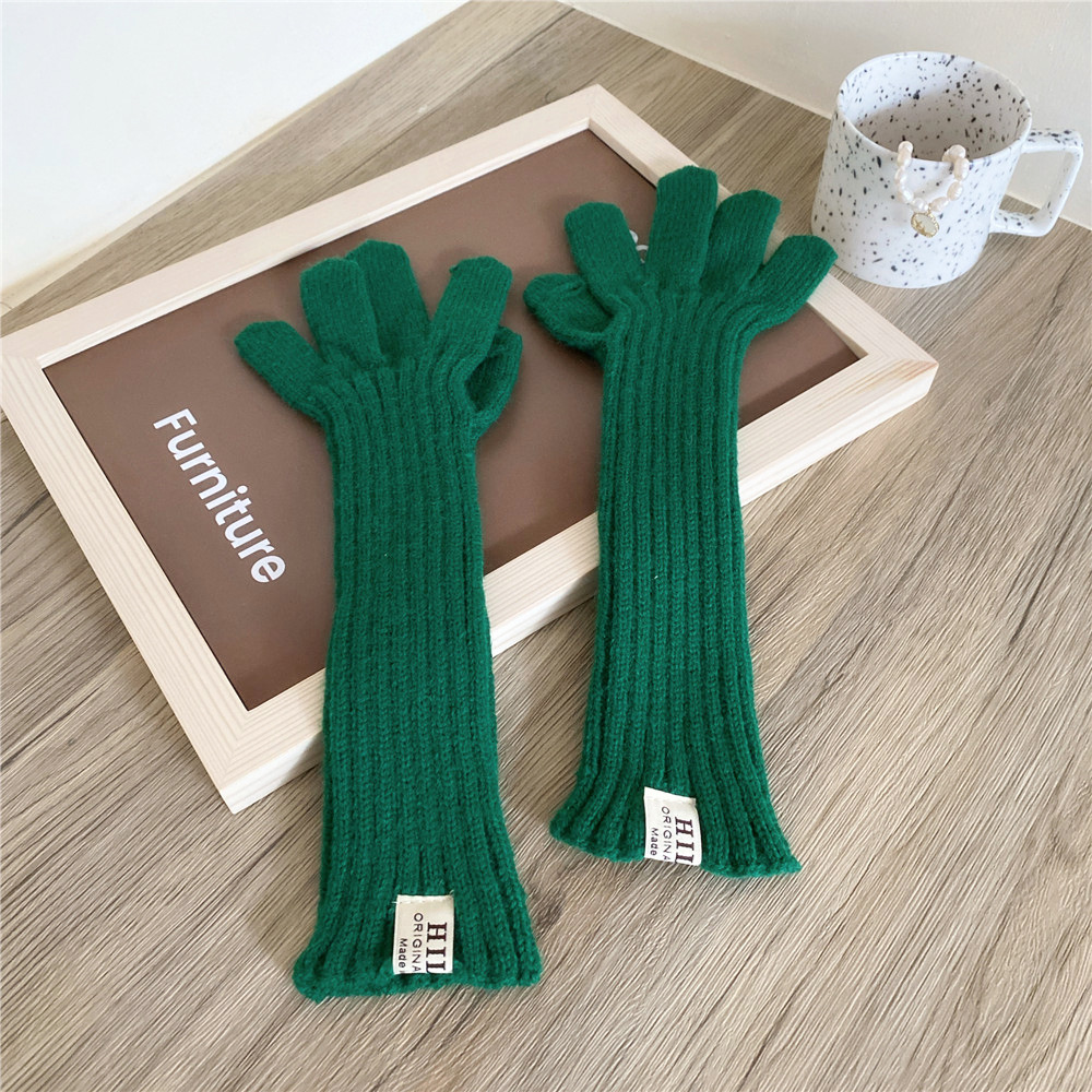 7 Long Gloves Green