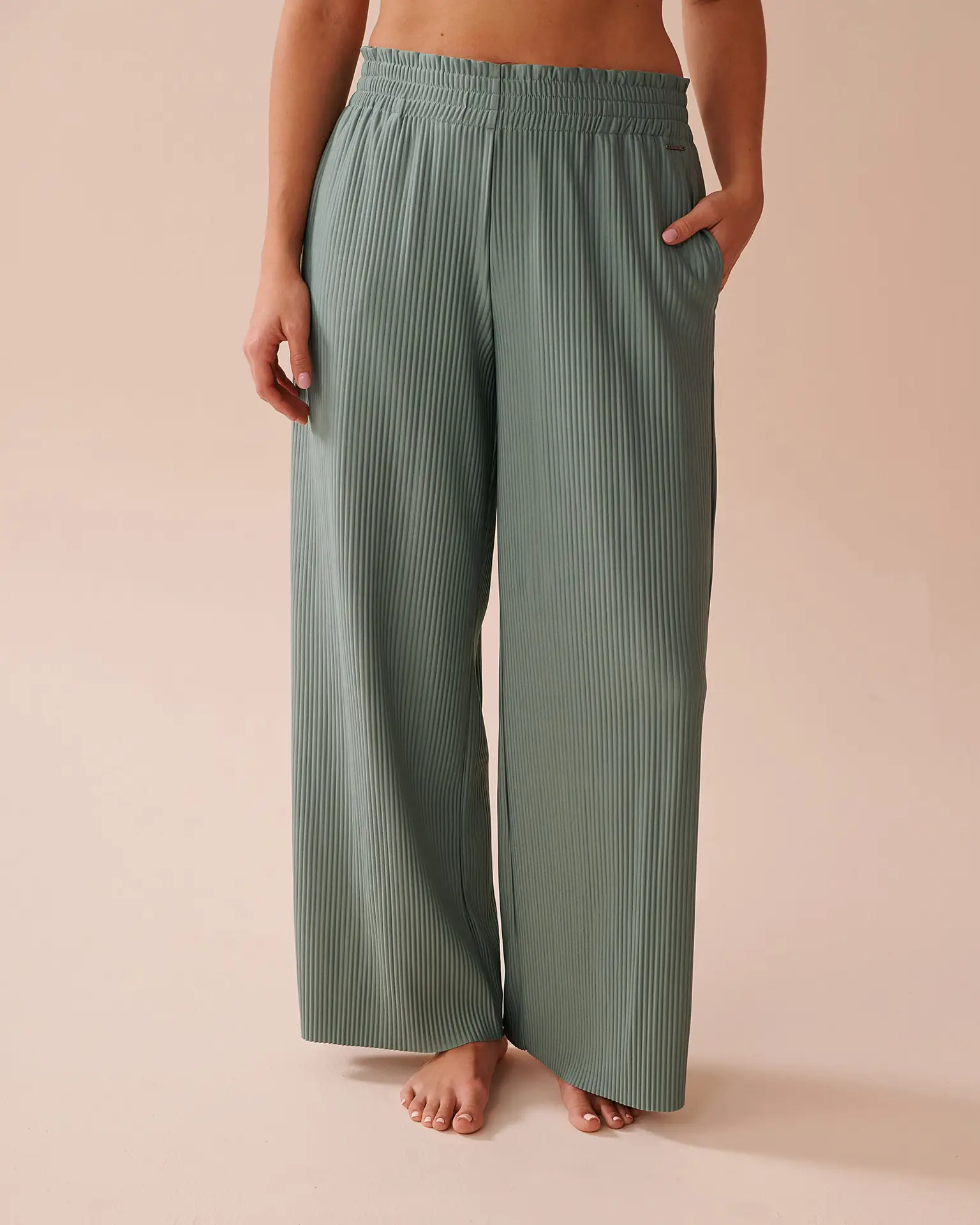 Women's Wide-leg Mid-waist Elastic Fashion