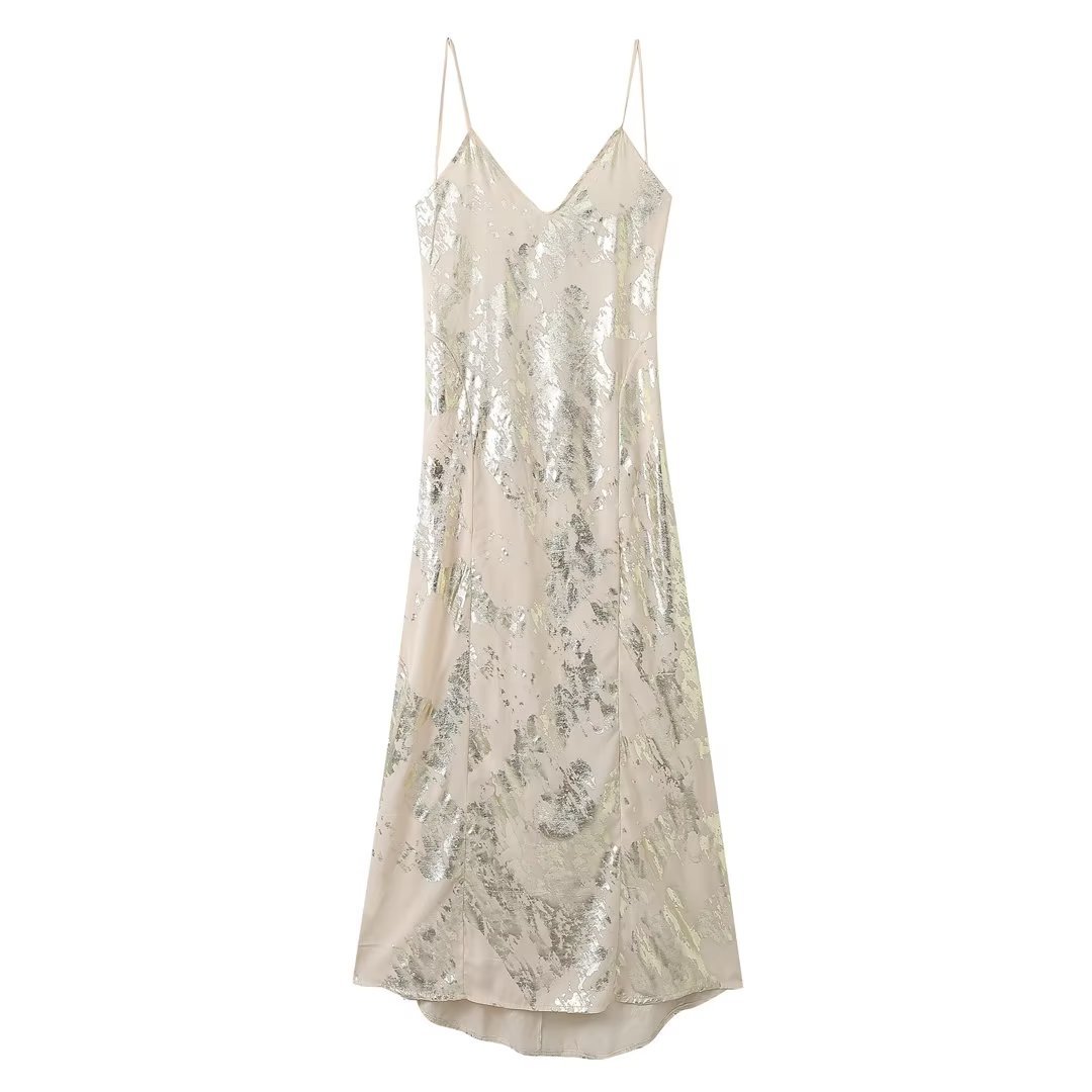 Summer Women's Metal Underwear Strap Dress
