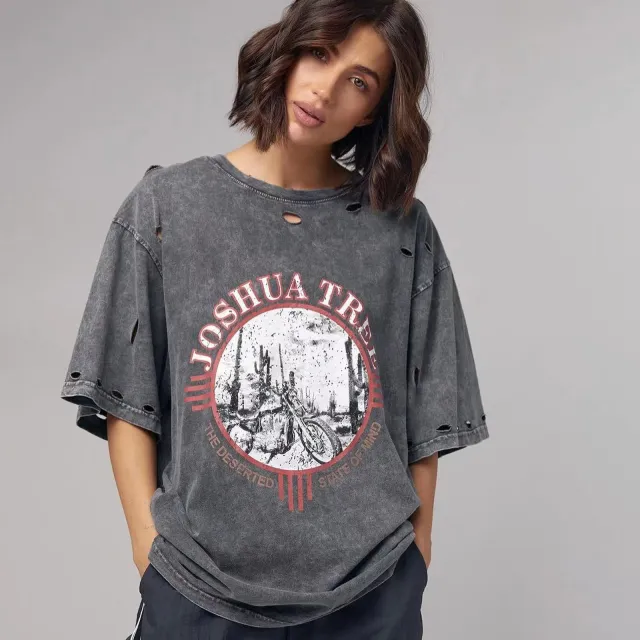 Ins Street Boyfriend Style Top For Women Gray - Shop at LoveMi