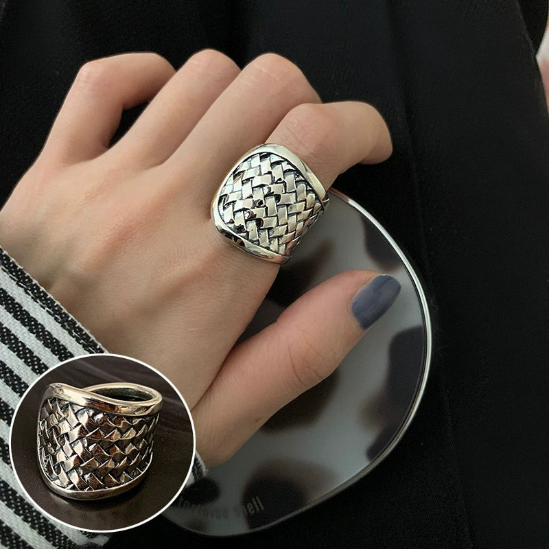 Geometric Ring Female Glossy Personalized Hip Hop