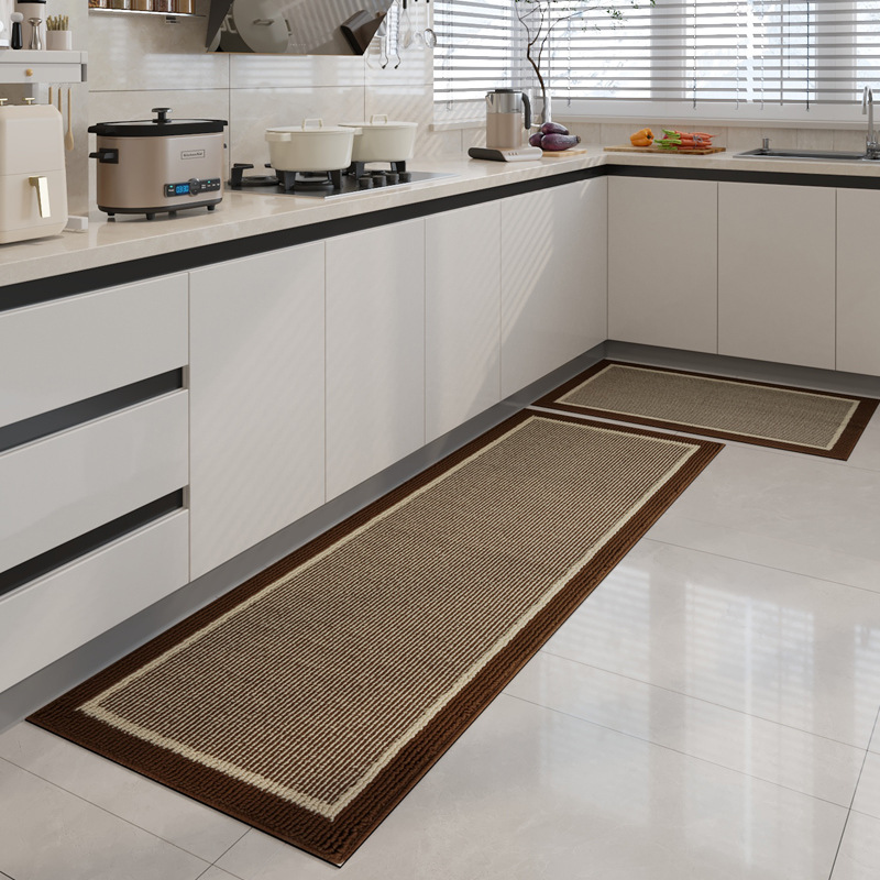 Kitchen Home-use Water-absorbent Non-slip Dirt-resistant Waterproof And Oil-resistant Faux Wool Floor Mat