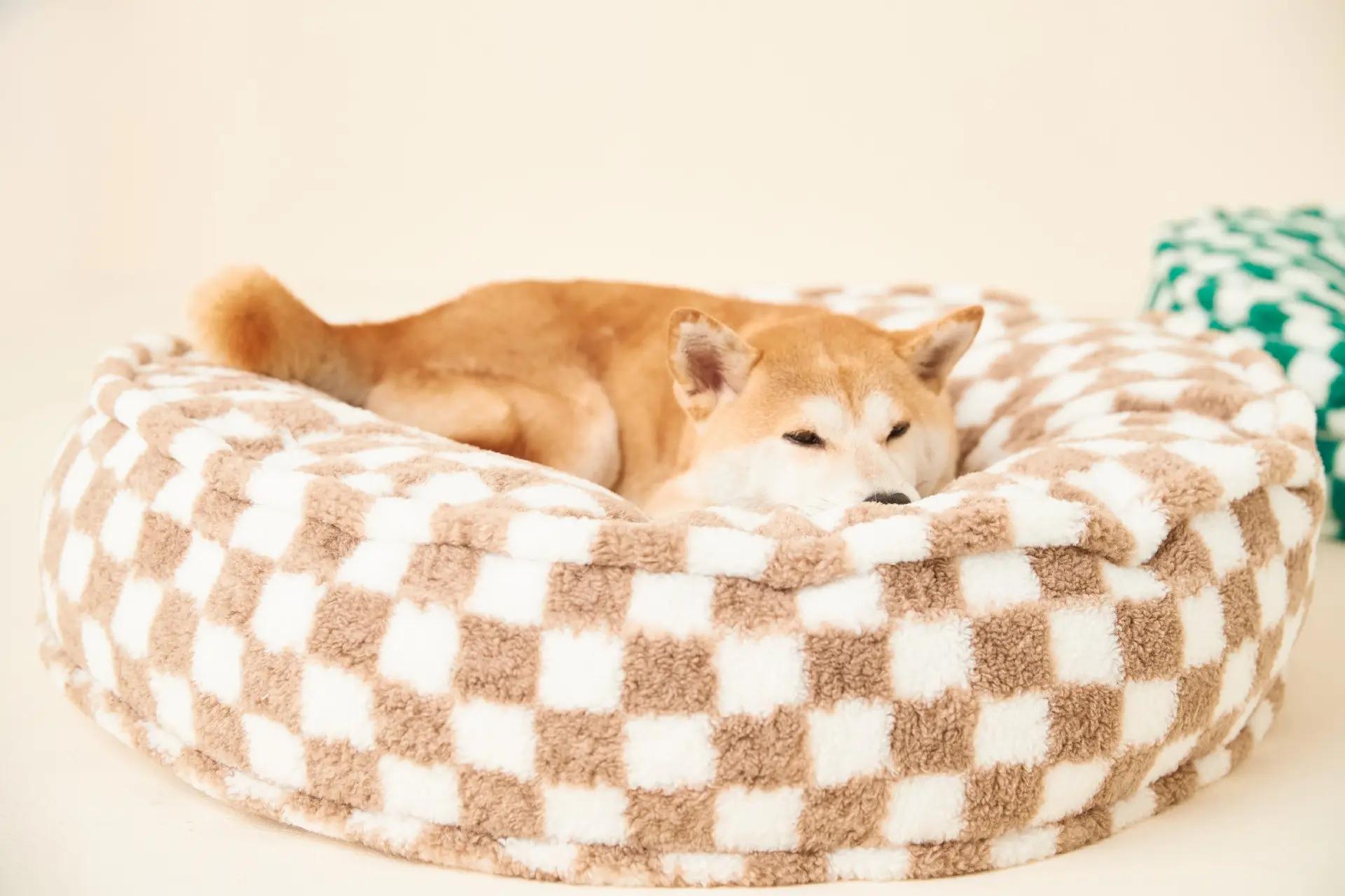 Plush Round Pet Bed for Dogs and Cats with Removable Washable Liner