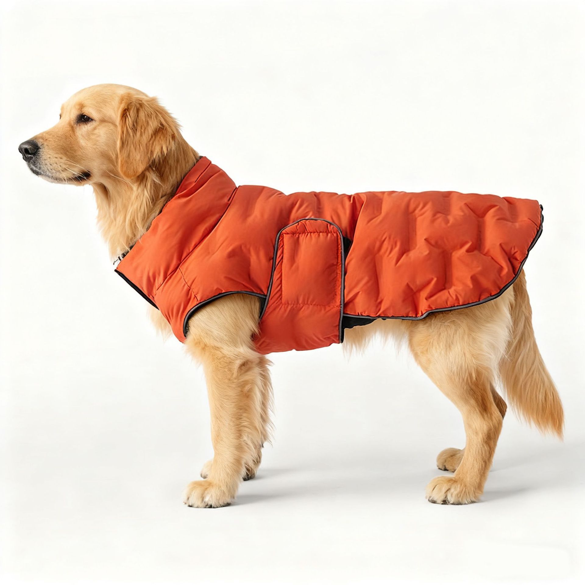 Water- And Wind-Resistant Velcro Jacket For Medium To Large Dogs