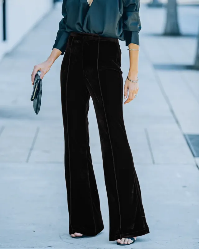 Autumn And Winter Women's Gold Velvet High Waist Casual Pants Black - Shop at LoveMi