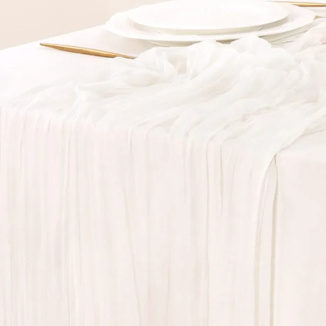 Voile Champray Table Runner Foreign Trade Bohemian Twist Tablecloth White - Shop at LoveMi