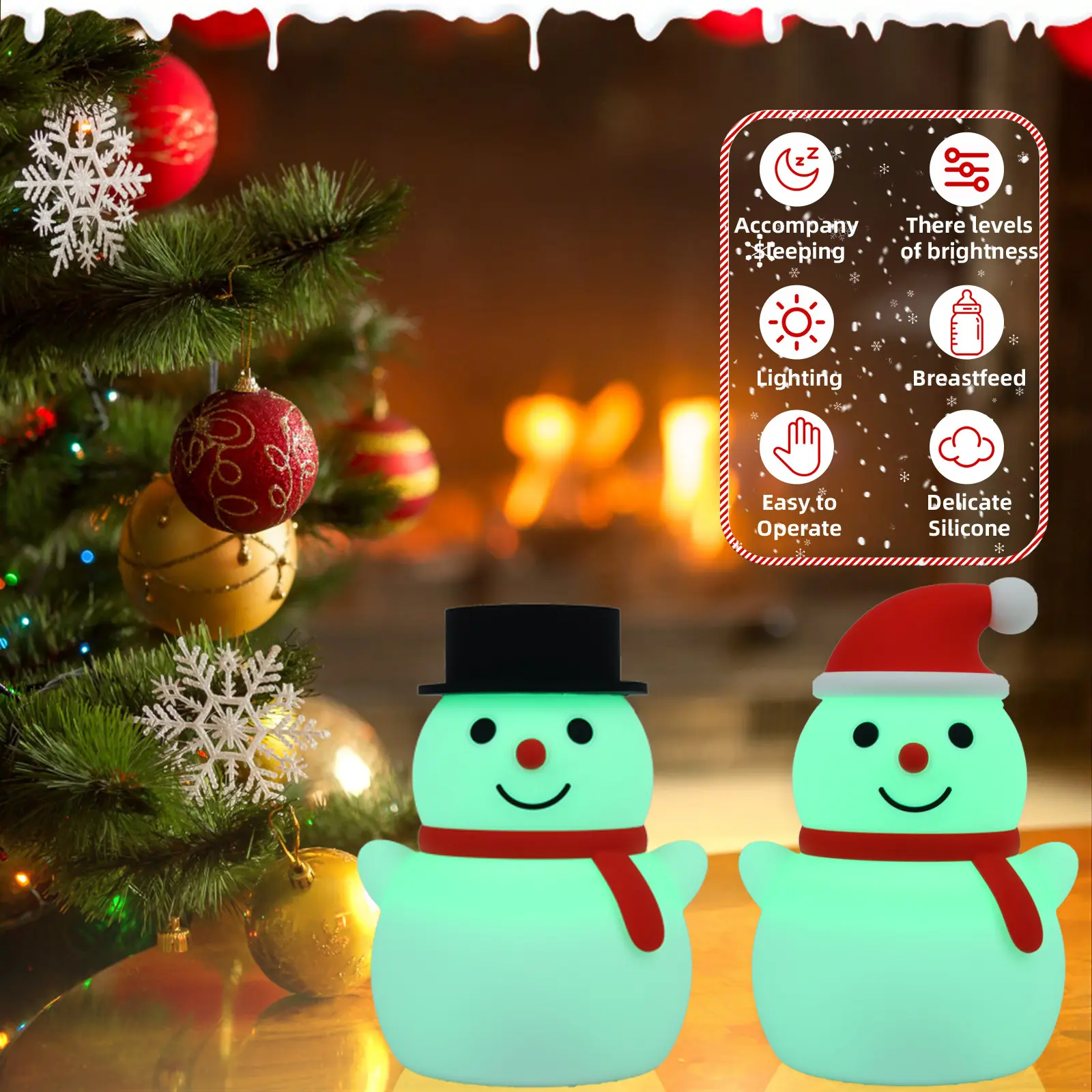 Christmas Ice Man Silicone Pat Lamp Remote