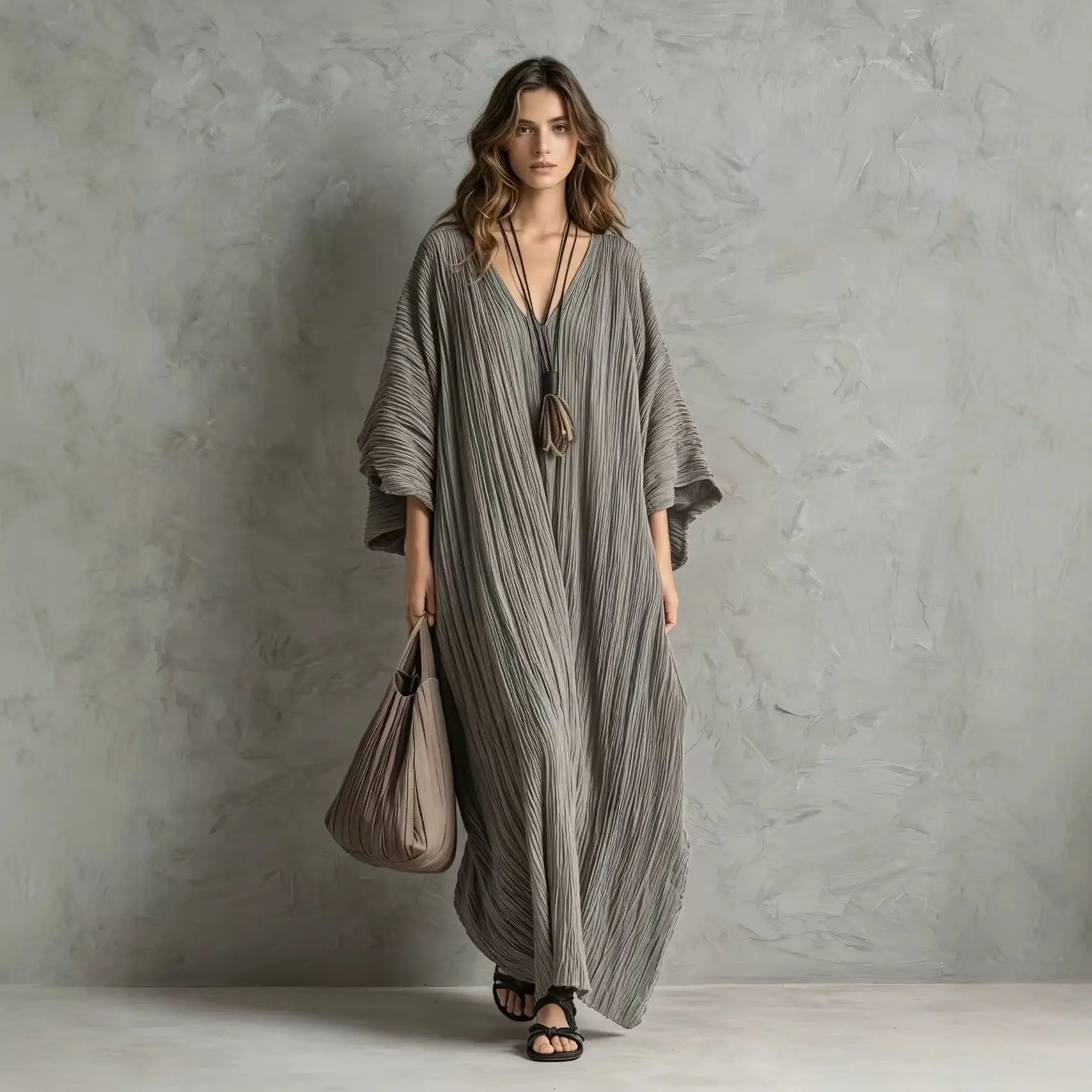 Seven-quarter Sleeve Kaftan Long-sleeved