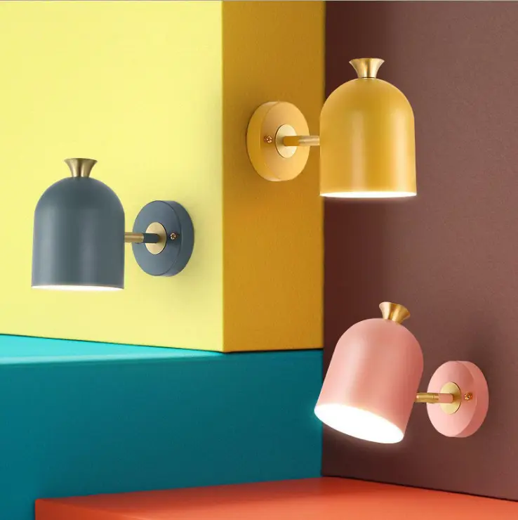 Single-head Bedroom Bedside Wall Lamp LED Mirror