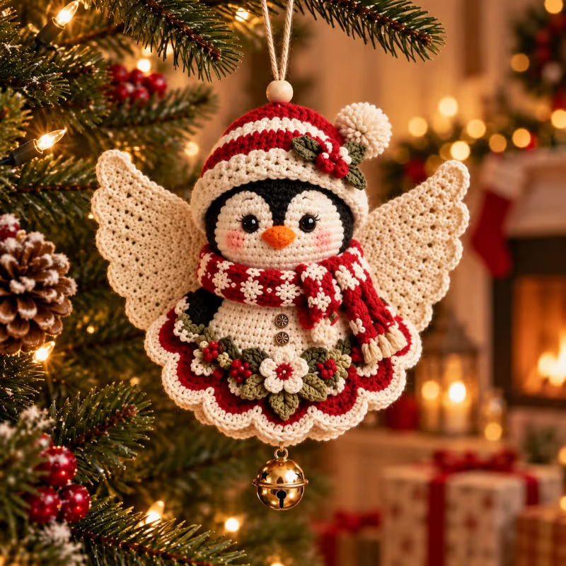 DIY Crochet Christmas Angel Ornament Kit 6