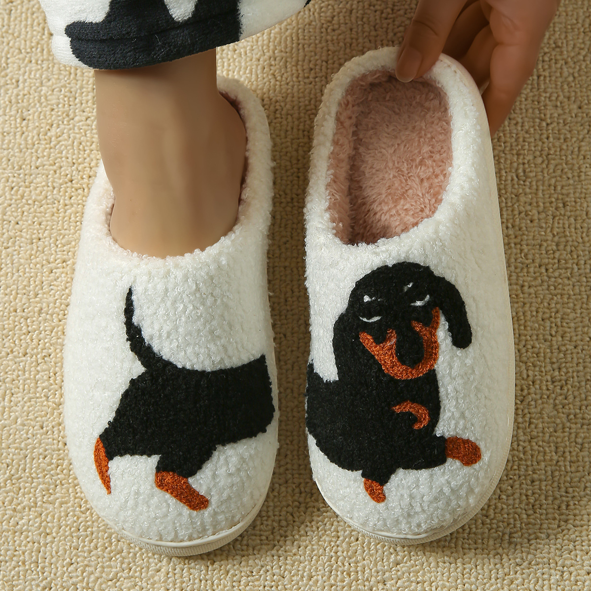 AutumnWinter Plush Lightweight Indoor House Slippers For Confinement Period