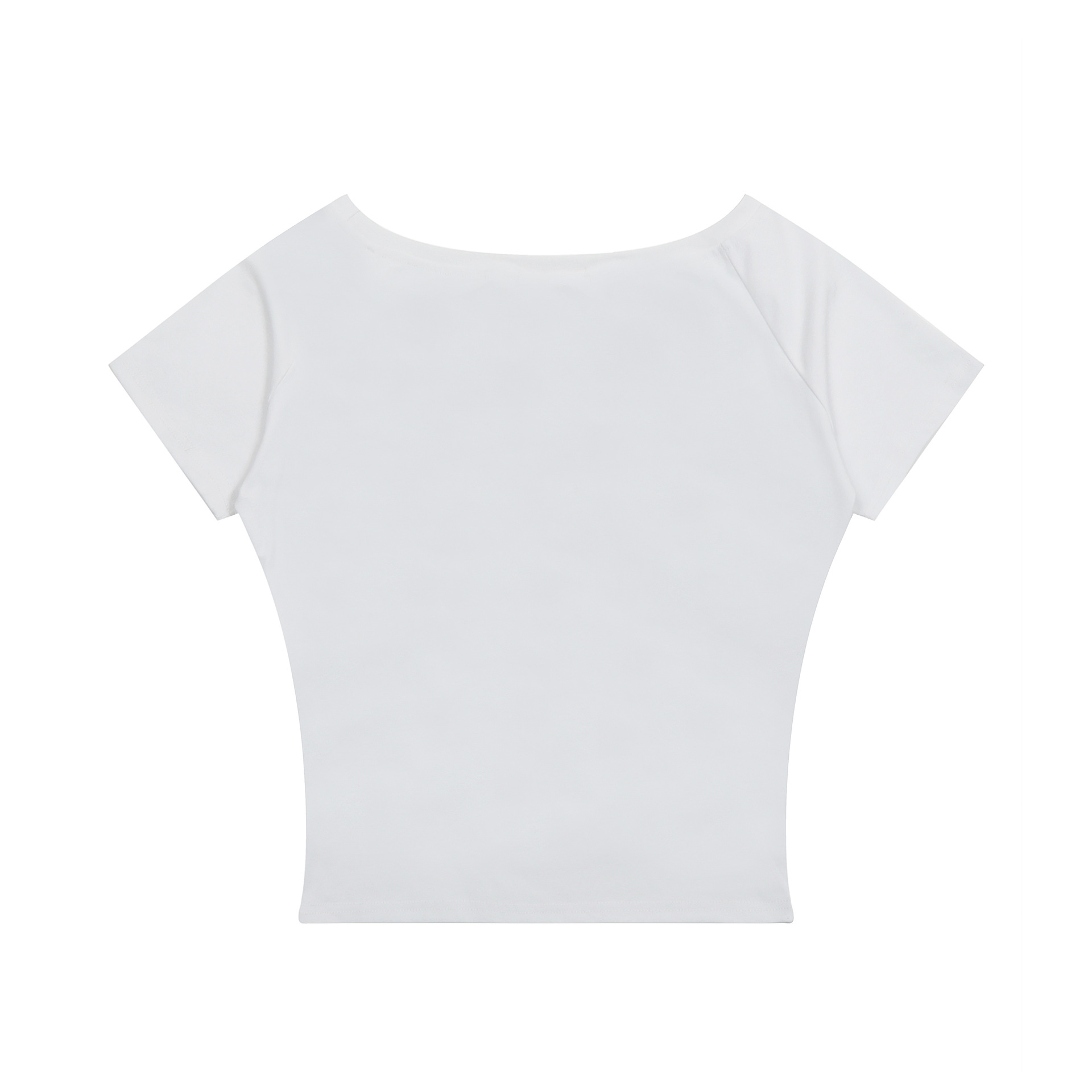 Retro Slant Shoulder Letter Print Short-sleeve Women