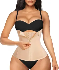 Women's Belly Contracting Sports Fitness Belt - Skin Colour - View 1