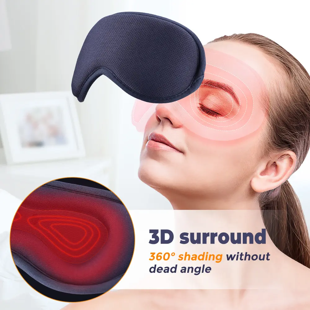 Eye-Care Sleep Mask With Light Blocking Remote-Controlled