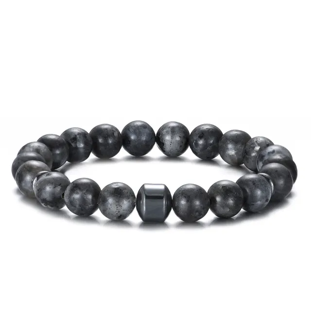 8mm Magnet Charm Bead Stretch Rock Bead Tiger Eye Bracelet Flash - Shop at LoveMi