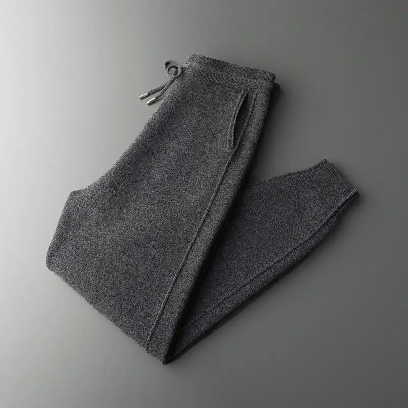 Air Layer Thickened Wool Men's High Waist Casual All-match Lock Foot Harem Pants