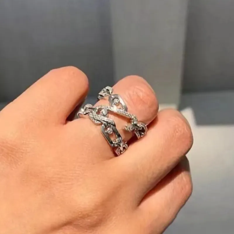 Niche Clip Design Ring For Women - A097 White Gold Colour