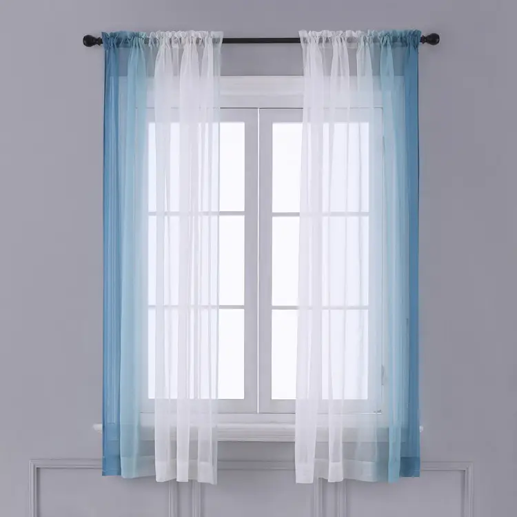 Left And Right Gradient Color Curtain Window