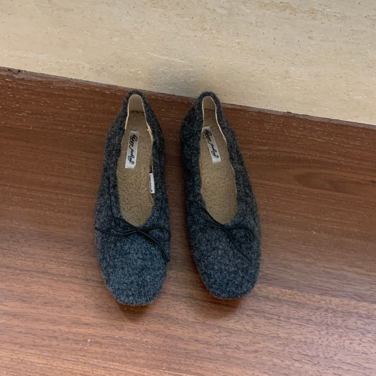 Velvet-Lined Square-Toe Flats, picture 2 of 5