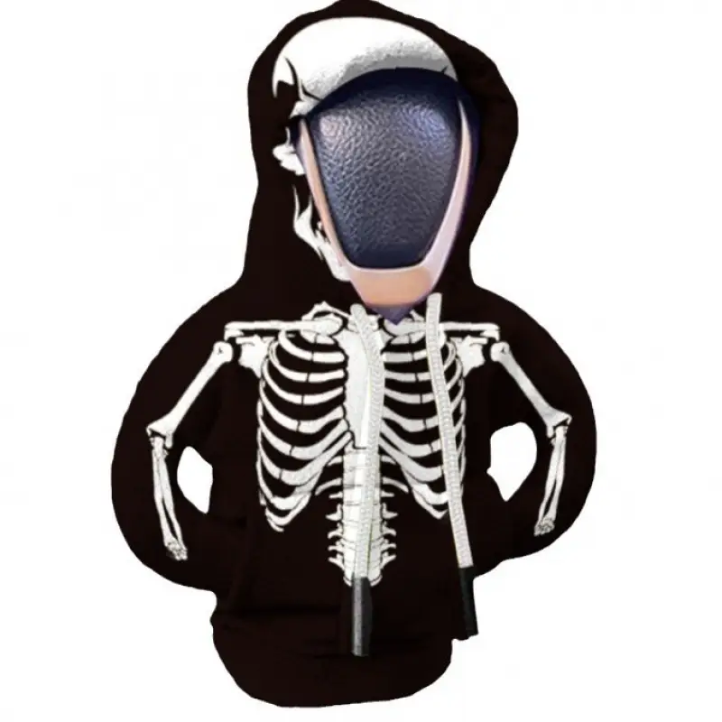Halloween Skull Hoodie Car Gear Handle Cover