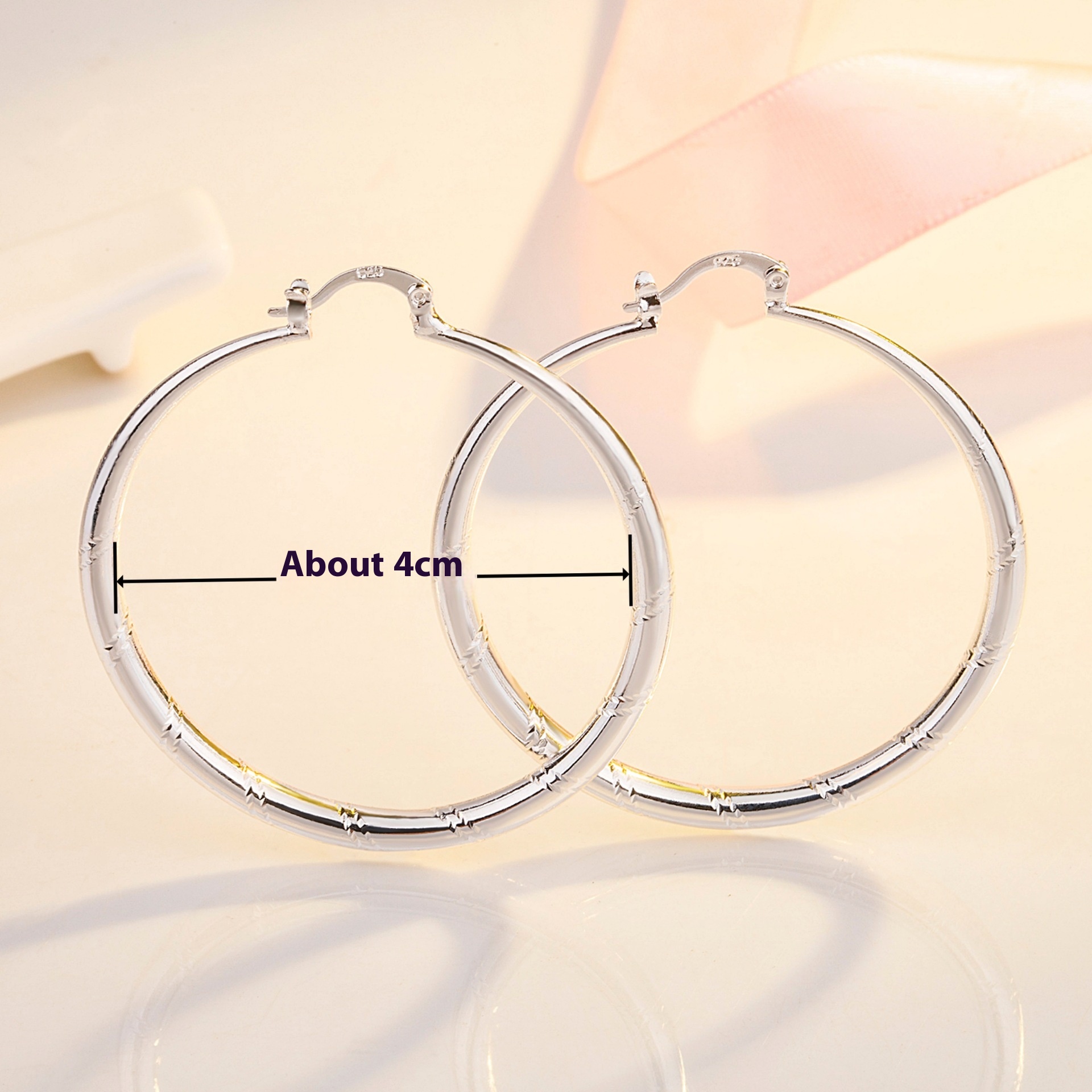 Women's Retro Circle Pattern Large Earrings