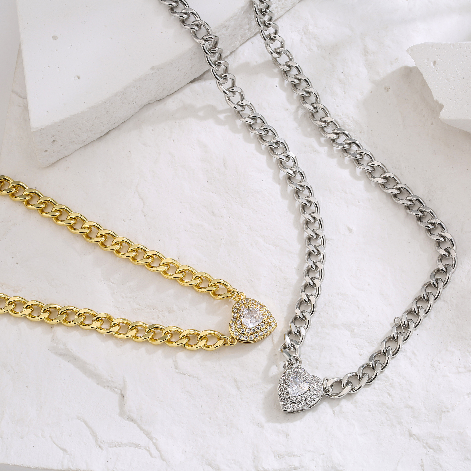 HECHENG Ornament Love Pendant Nk Stainless Steel Necklace