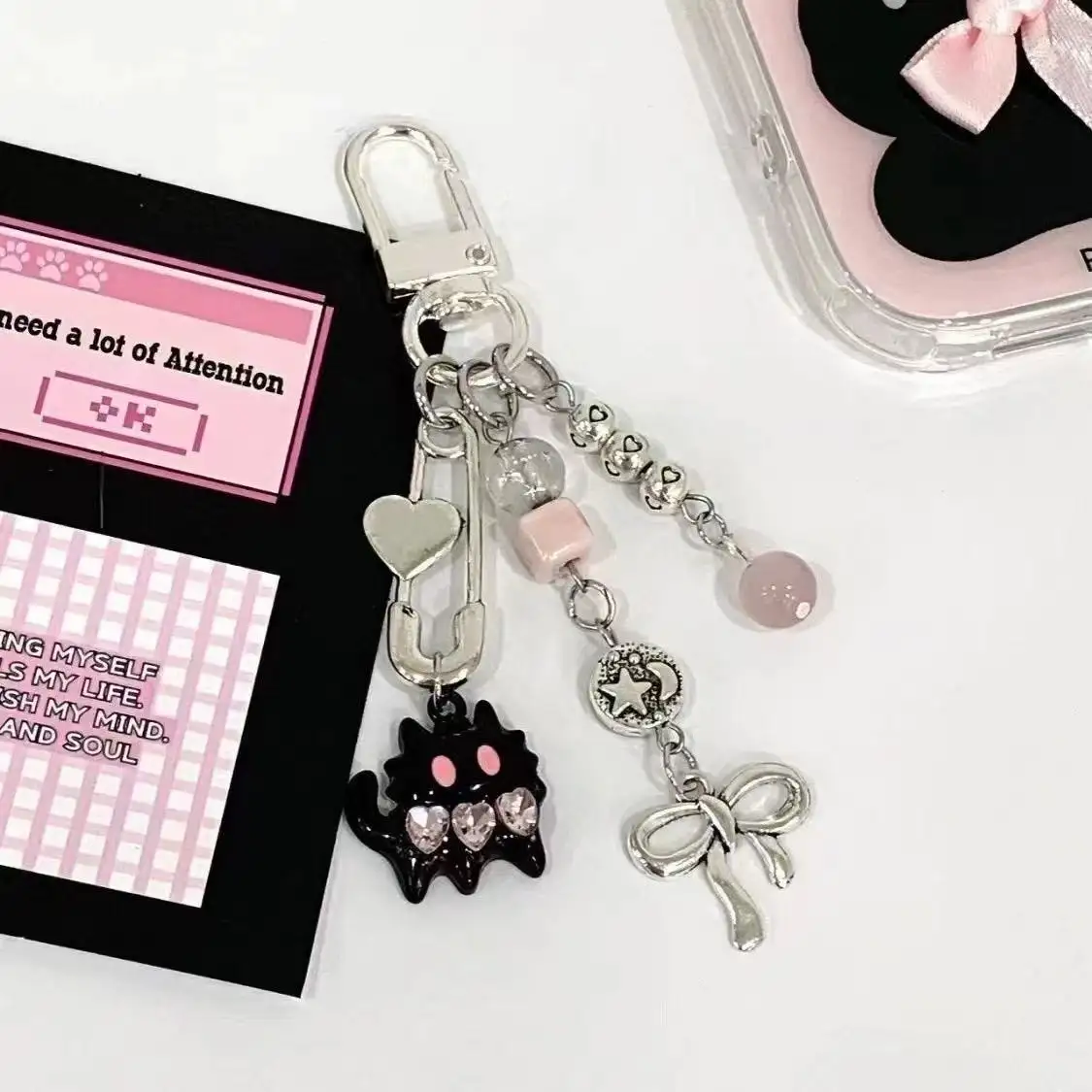 Beaded Pendant Keychain Bag Charm