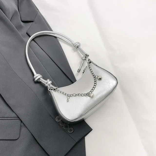 Fashionable Stylish One Shoulder Crossbody Commuter Bag Silver - Shop at LoveMi