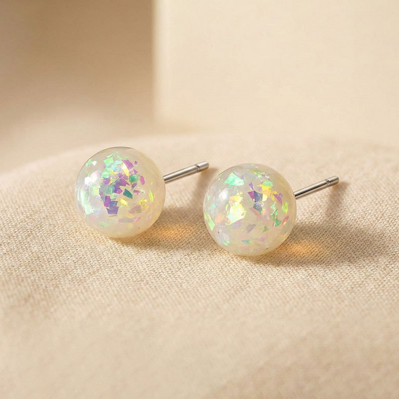 Colorful, Crystal-clear Egg-shaped Loose Gemstone Semi-transparent Flat-back Earrings