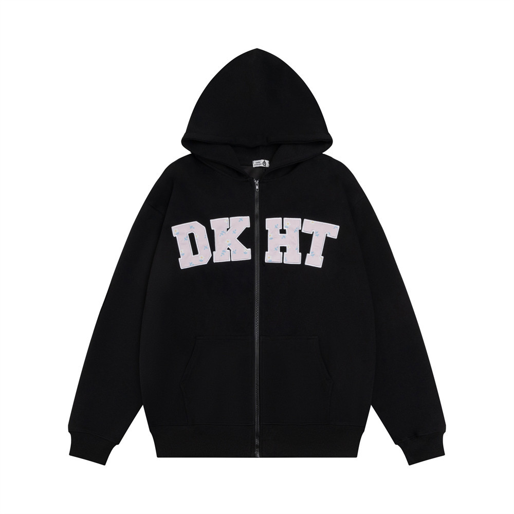 Title 9, Mens Letter Embroidery Hooded Cardigan Sweater...