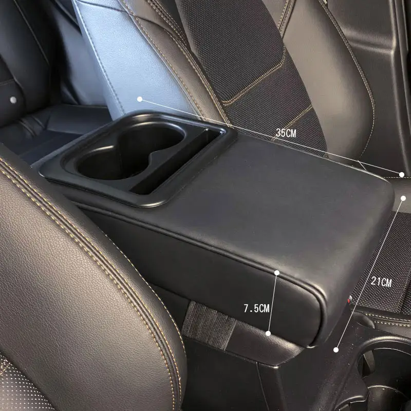 Universal Height-Adjusting Pad Cup Holder Storage Tissue Box Organizer Car Armrest Box Cushion