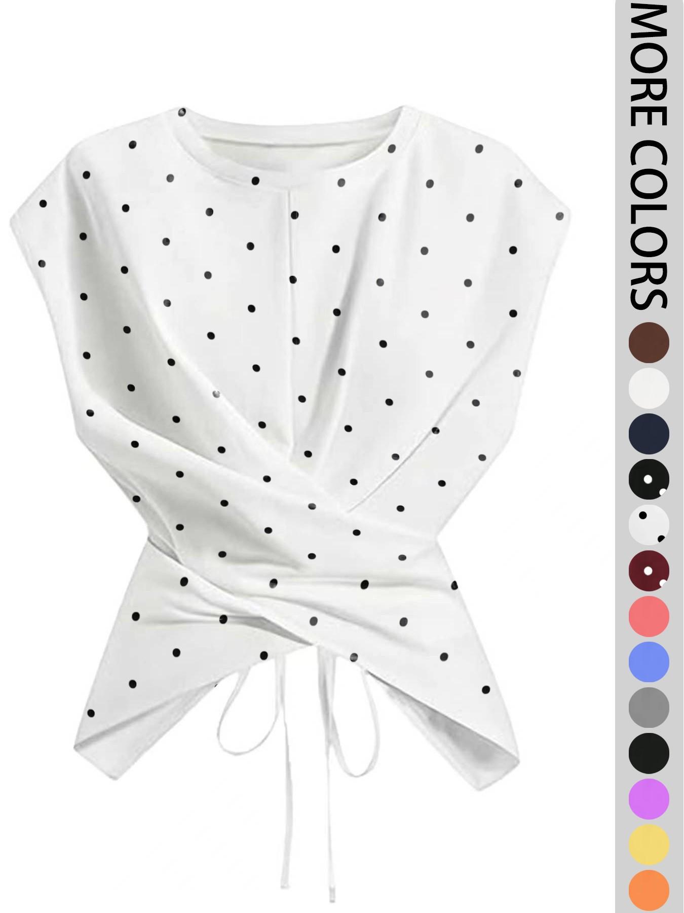 Versatile Cropped Top With A Crossover Tie At The Hem