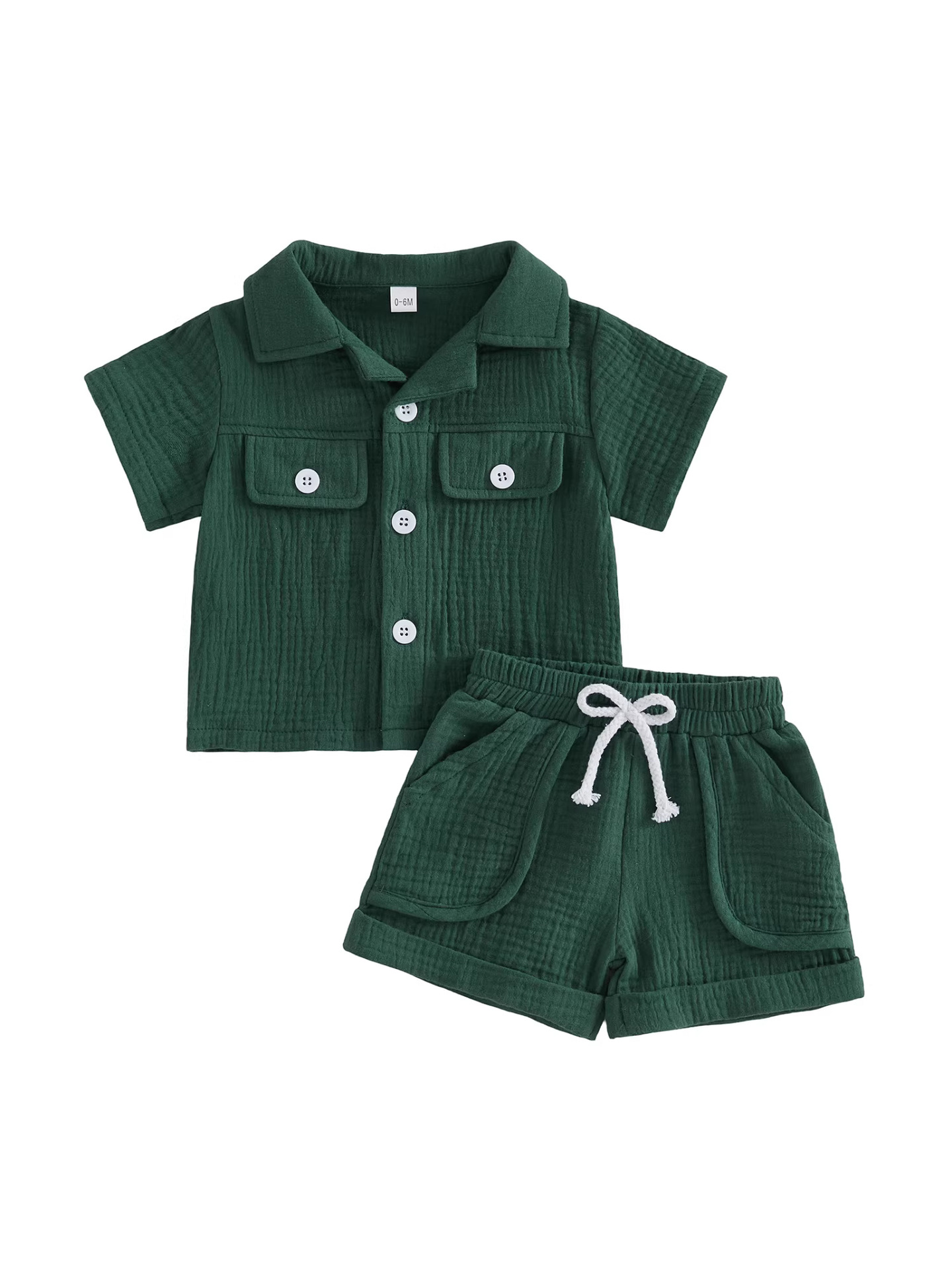 Short Sleeved Shorts Lapel Set Two-piece Set
