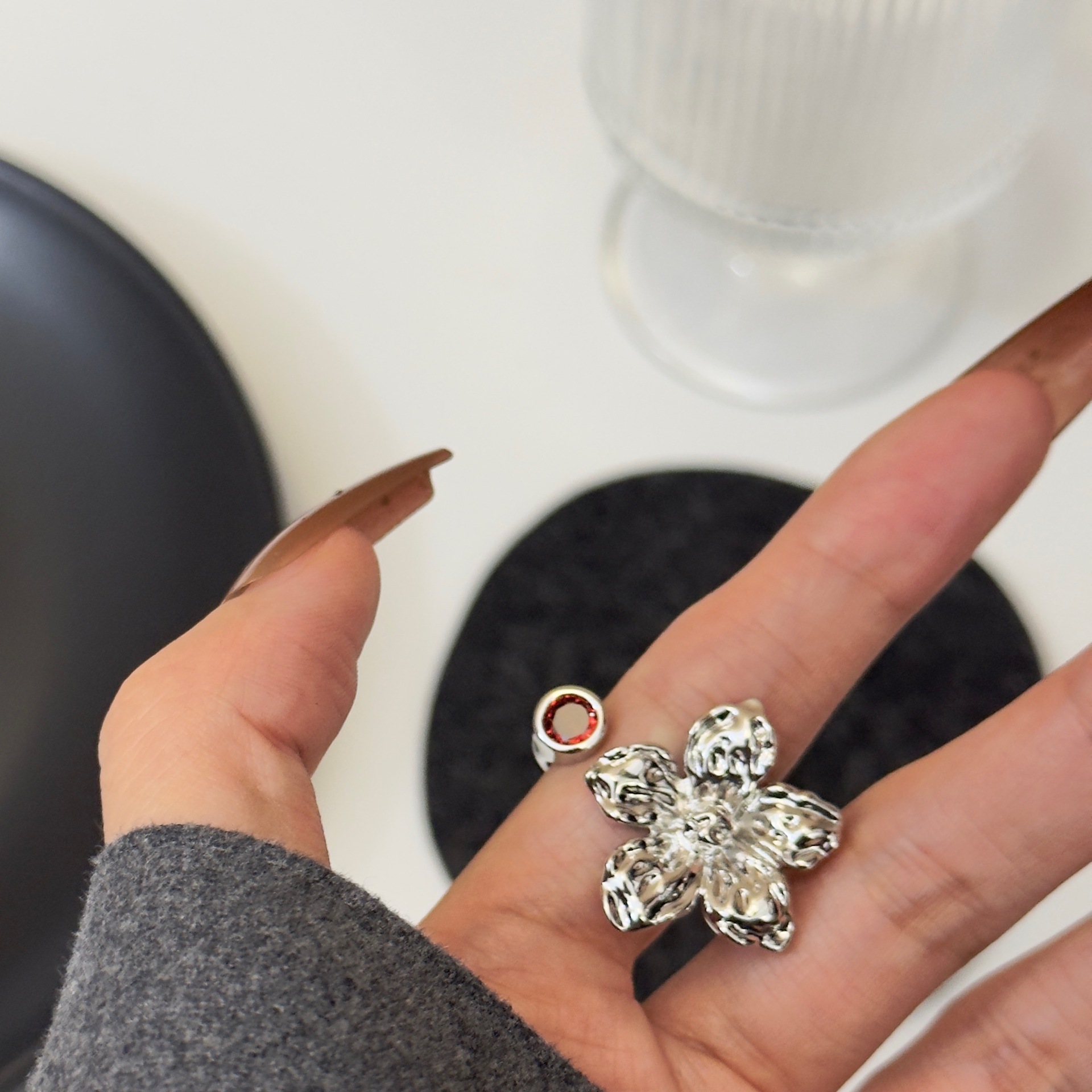 Fireworks Retro Gold-plated Exaggerated And Personalized Heavy Industry Mixed Ring